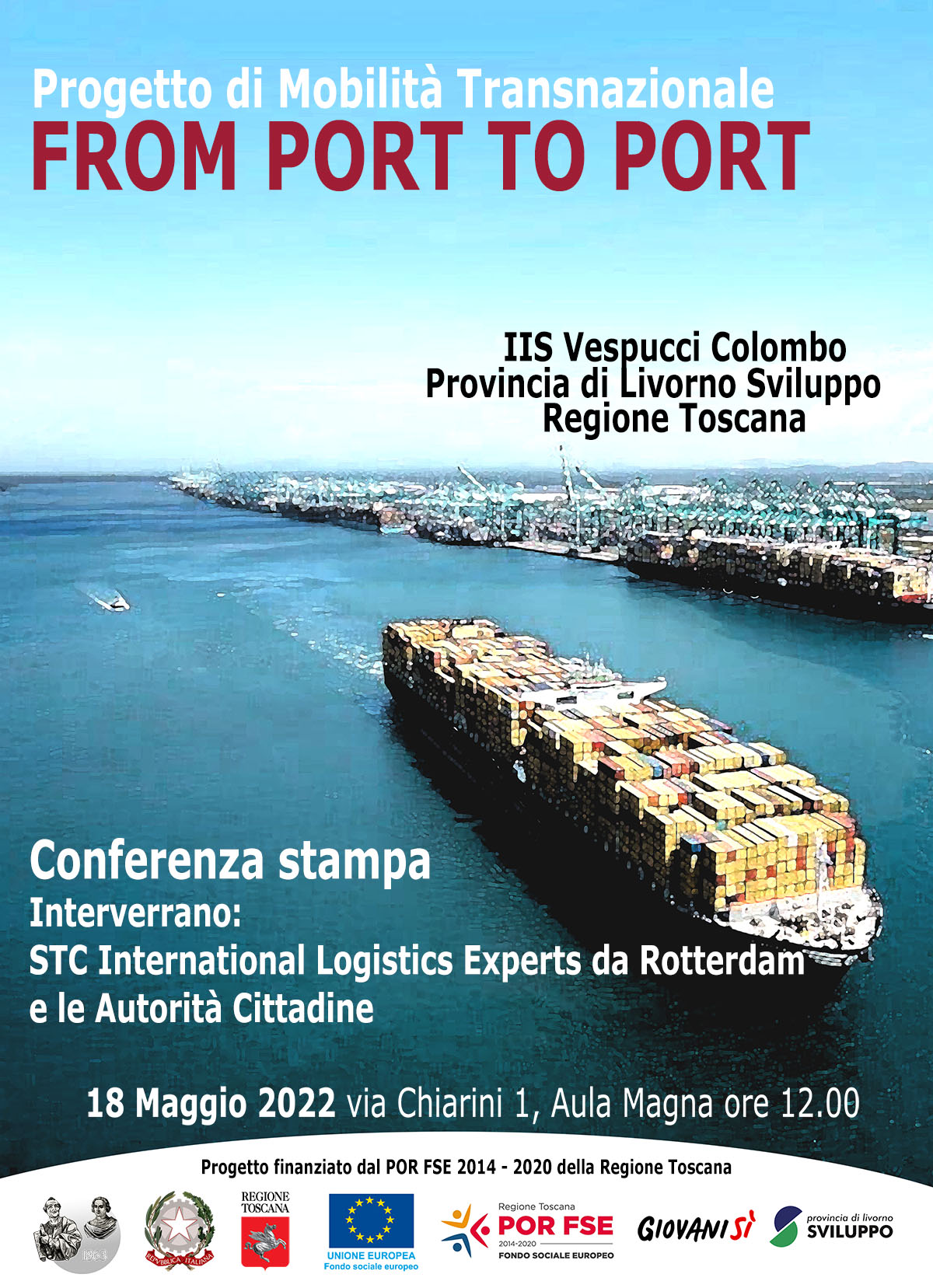Locandina Progetto Transnazionale From Port to port